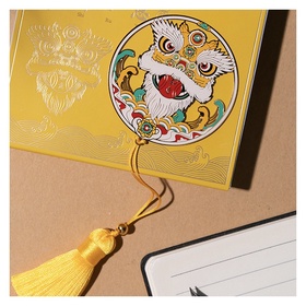 酱有好物 国潮金属书签 狮狮如意